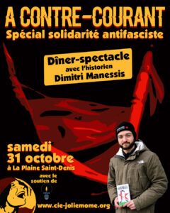 Dîner-spectacle À contre-courant - samedi 31 octobre - La Plaine Saint-Denis - 18h30 @ Complexe Mandela